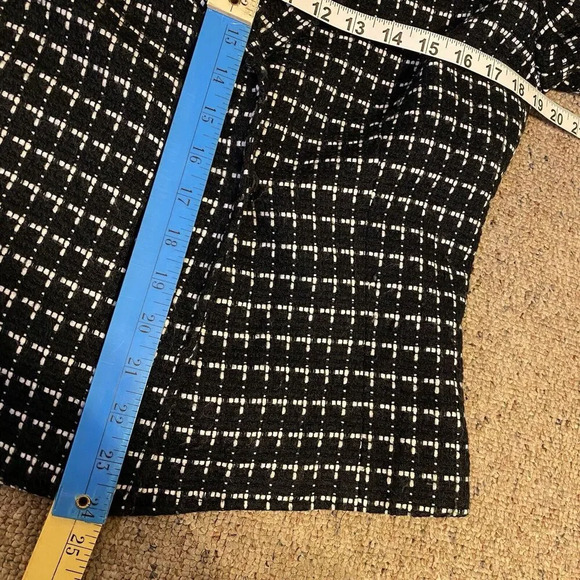 Y2K View Women’s Sz 8 Separate Suit Blazer Jacket Black White Tweed Snap Soft - Picture 2 of 9